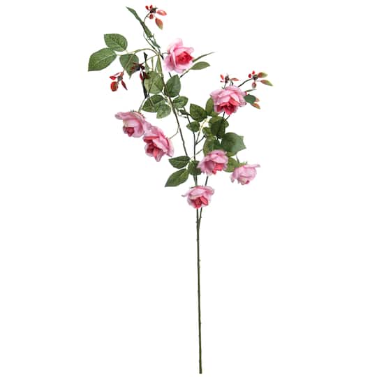 34.5" Fuchsia Rose Branch Stem by Ashland®